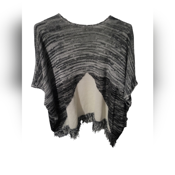 Say What Grey  and White Shawl - Picture 3 of 3